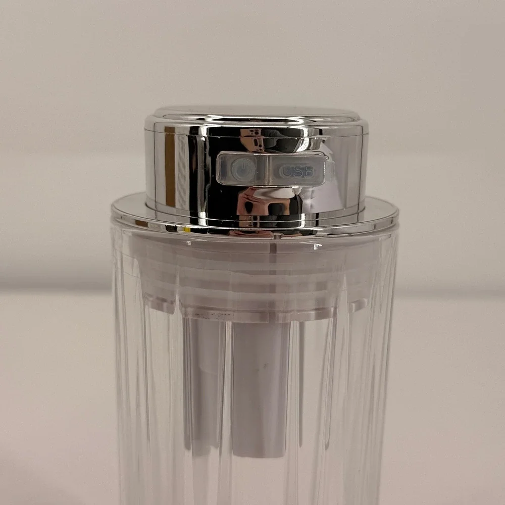 Automatic Soap Dispenser Touchless Rechargeable 300ml Clear Chrome IPX5 USB